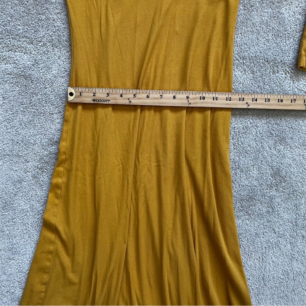 ROSETTA GETTY YELLOW MIDI/MAXI DRESS SIZE SMALL MINIMALIST CONTEMPORARY TRENDY - Picture 6 of 9